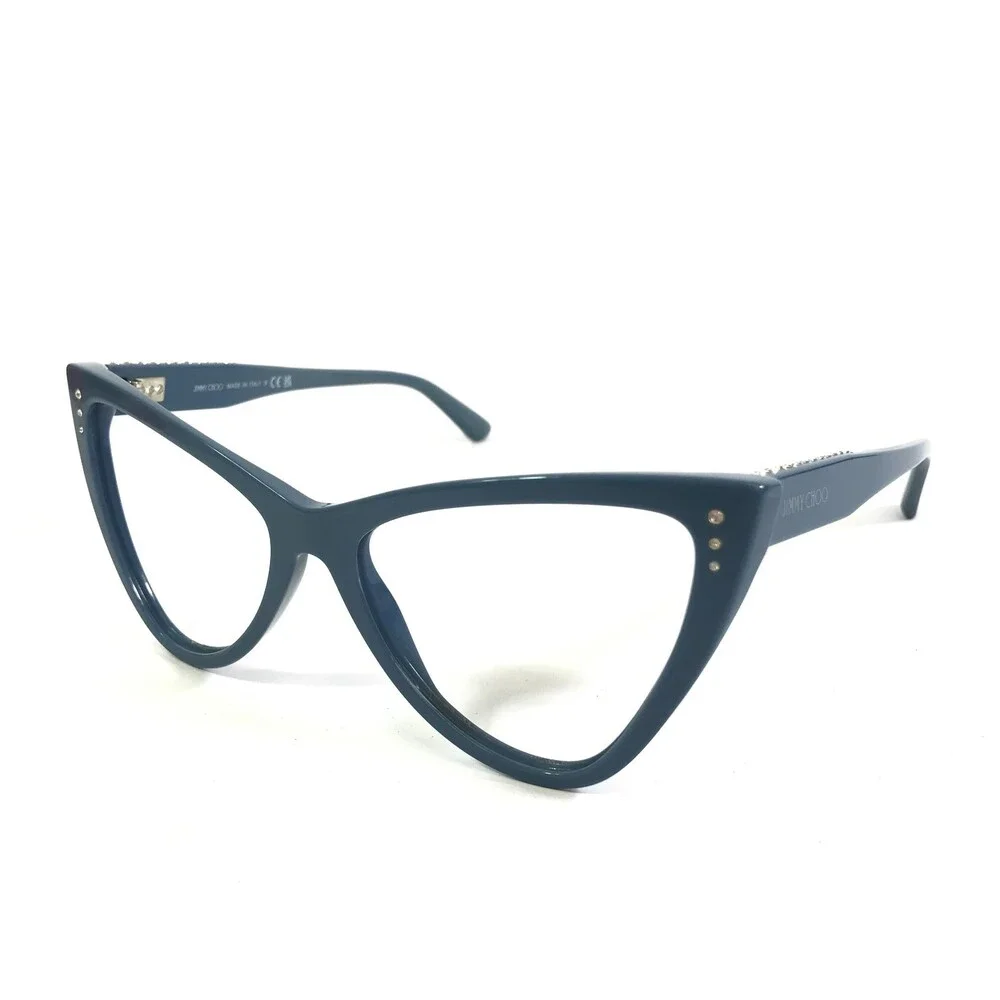 Jimmy Choo Eyeglasses Frame JC3004B 5012 Shiny Blue Butterfly Crystals 54-16-140
